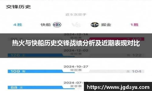 热火与快船历史交锋战绩分析及近期表现对比